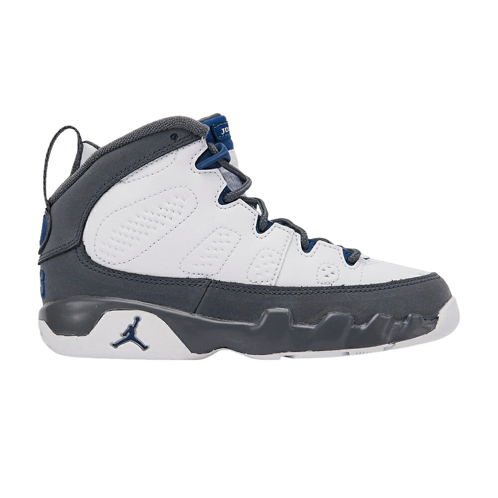 ナイキ 白色 ホワイト 青色 ブルー 灰色 グレー エアジョーダン 'FLINT GREY' ジュニア キッズ AIR JORDAN AIR JORDAN 9 RETRO PS 2026 / WHITE FRENCH BLUE FLINT GREY ベビー マタニティ スニーカー