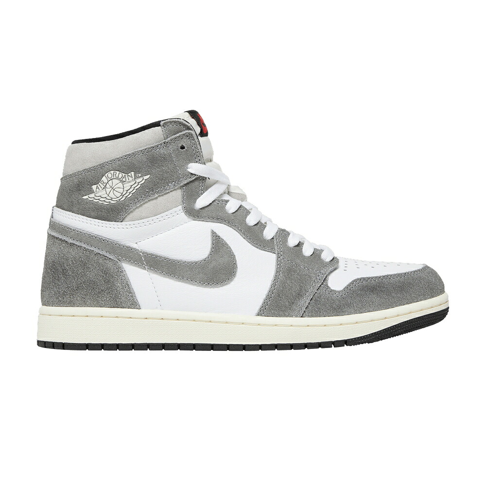 ナイキ ハイ 黒色 ブラック ファイア 赤 レッド 灰色 グレー エアジョーダン 'WASHED BLACK' スニーカー メンズ AIR JORDAN AIR JORDAN 1 RETRO HIGH OG / BLACK FIRE RED LIGHT SMOKE GREY|スニケス