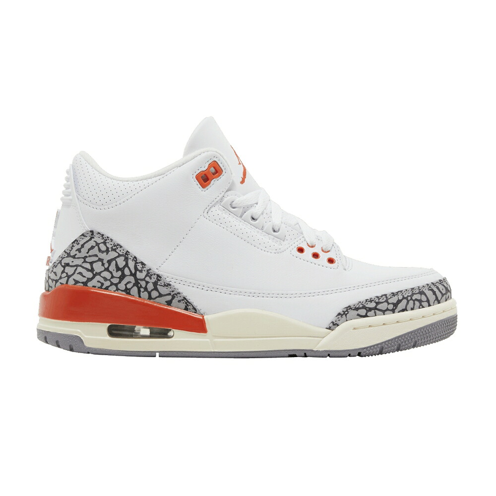 ナイキ 白いこと 白いこと 薄墨色 シメント エアジョーダン \u0027GEORGIA PEACH\u0027 スニーカー レディース AIR JORDAN WMNS AIR JORDAN 3 RETRO / WHITE COSMIC CLAY SAIL CEMENT