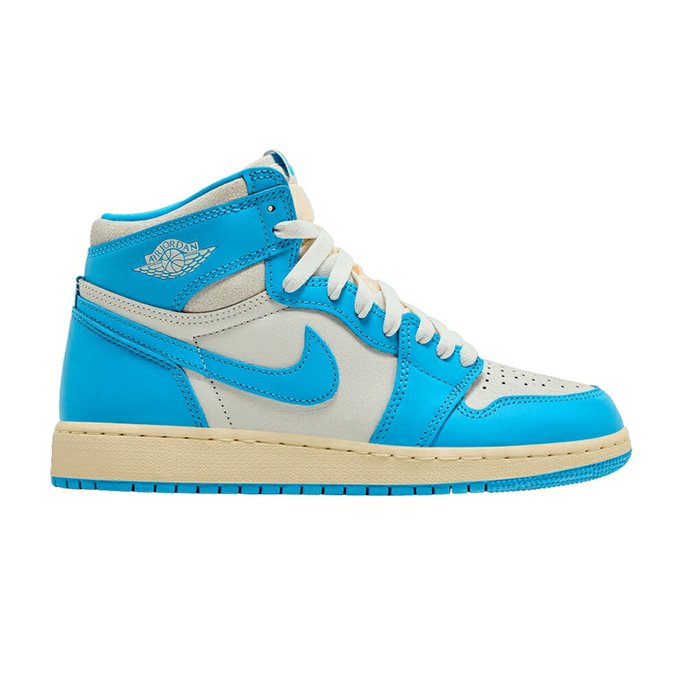 ナイキ ご機嫌 青味 青み エアジョーダン \u0027UNC REIMAGINED\u0027 御坊っちゃん キッズ AIR JORDAN AIR JORDAN 1 RETRO HIGH OG GS / DARK POWDER BLUE DARK POWDER もの言う花 マタニティ スニーカー