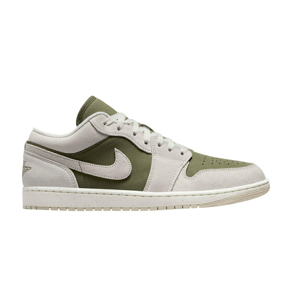 ナイキ オリーブ エアジョーダン \u0027MEDIUM OLIVE\u0027 スニーカー メンズ AIR JORDAN AIR JORDAN 1 LOW / MEDIUM OLIVE SAIL LIGHT OREWOOD スニーカー-靴-メンズ靴
