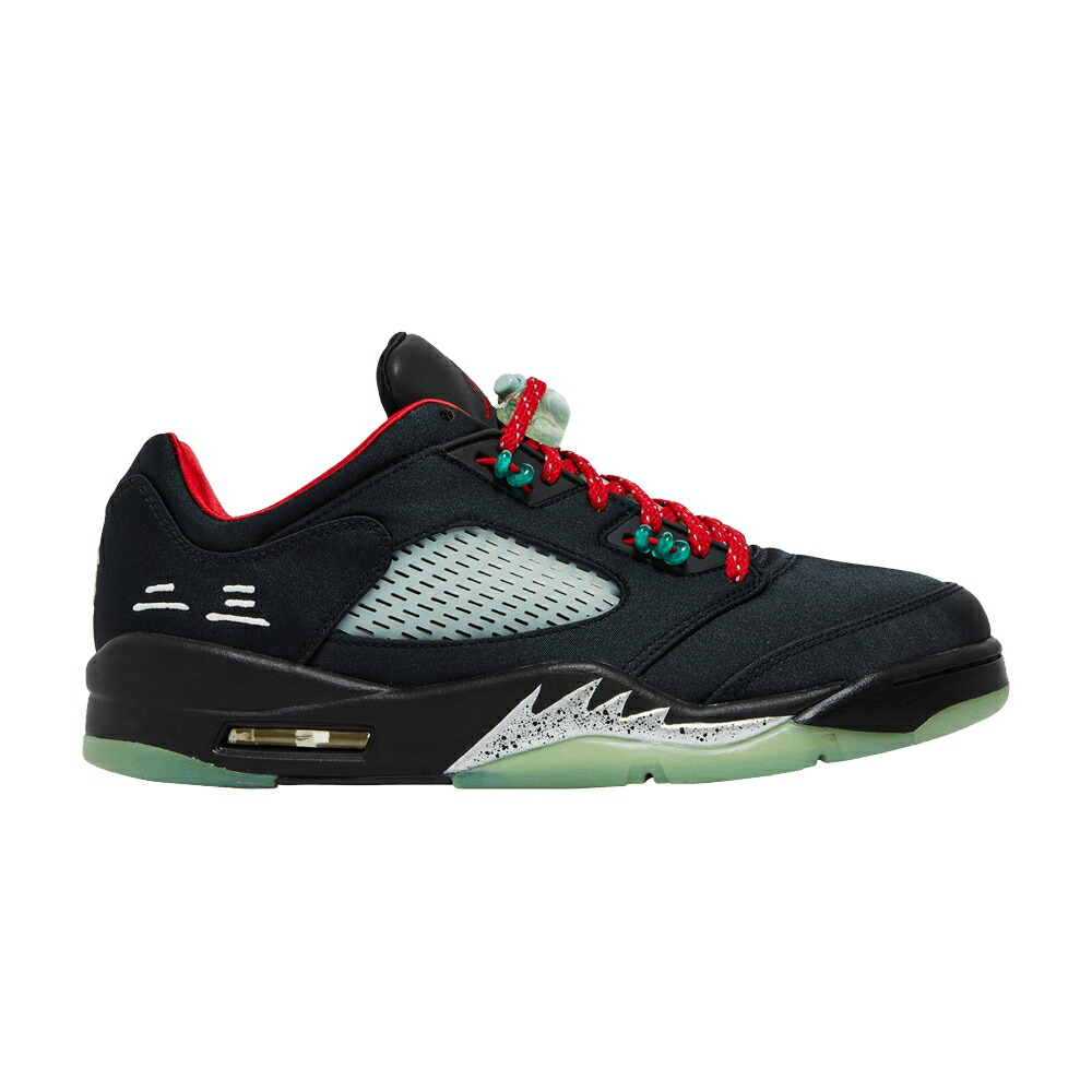 ナイキ クロット 黒色 ブラック クラシック 翡翠 ジェード ファイア 赤 レッド エアジョーダン 'JADE' スニーカー メンズ AIR JORDAN CLOT X AIR JORDAN 5 RETRO LOW / BLACK CLASSIC JADE FIRE RED