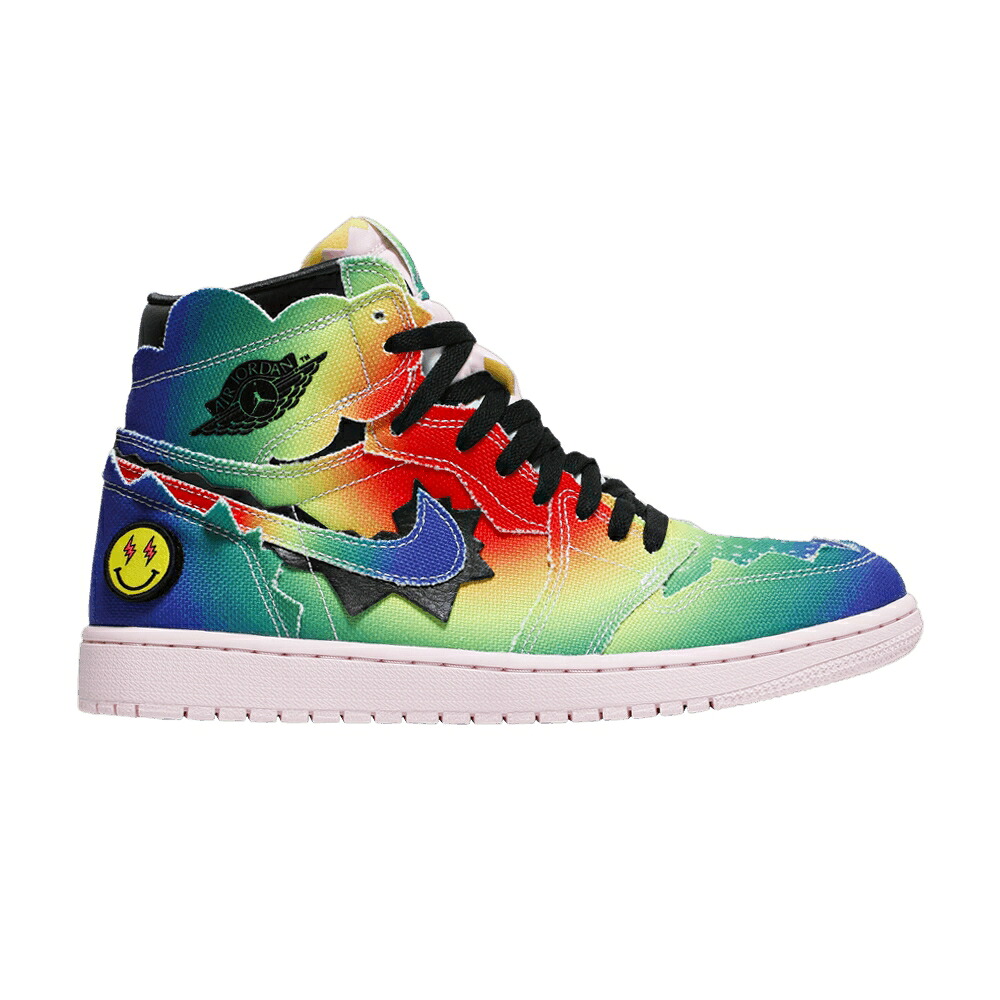 ナイキ ご機嫌 黒いこと 黒いこと サクラ色 エアジョーダン J. \u0027COLORES VIBRAS\u0027 スニーカー メンズ AIR JORDAN BALVIN X AIR JORDAN 1 RETRO OG HIGH Y / MULTI COLOR BLACK PINK FOAM
