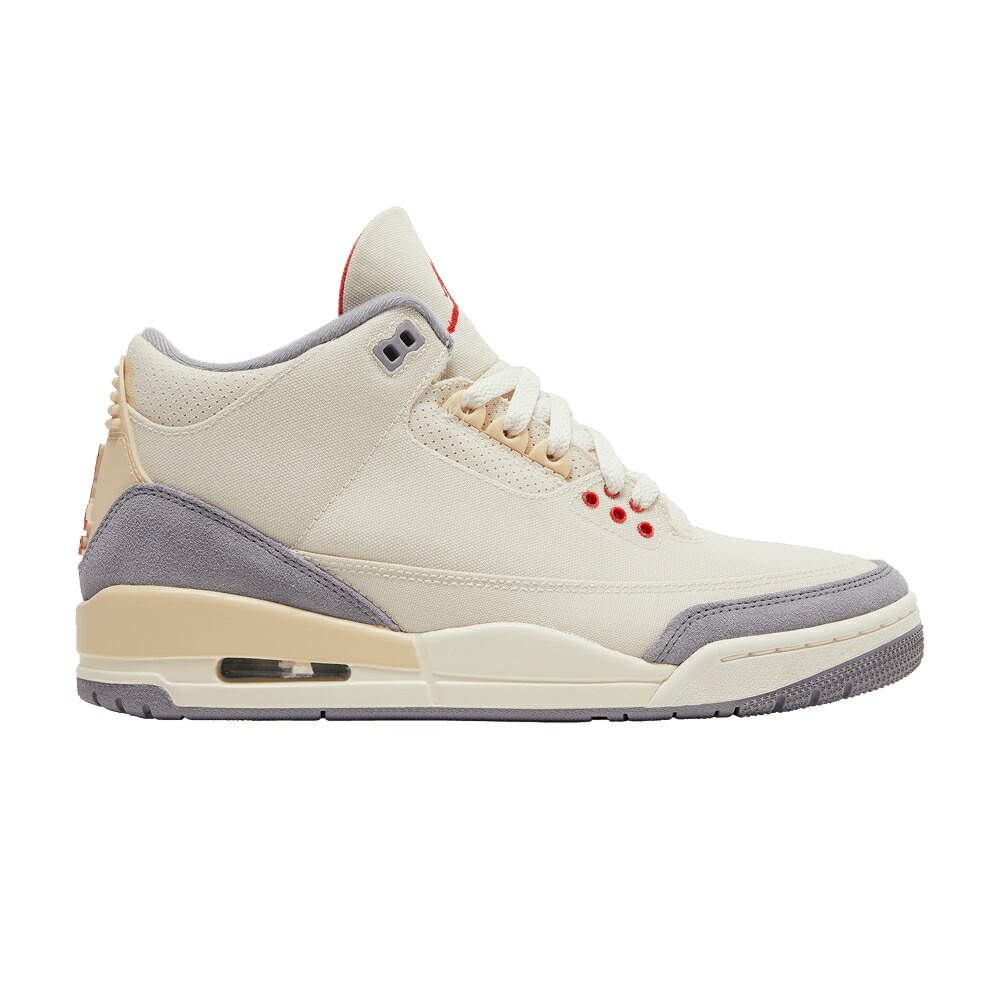 ナイキ 赤 赤いこと 薄墨色 シメント エアジョーダン \u0027MUSLIN\u0027 スニーカー メンズ AIR JORDAN AIR JORDAN 3 RETRO SE / MUSLIN UNIVERSITY RED CEMENT