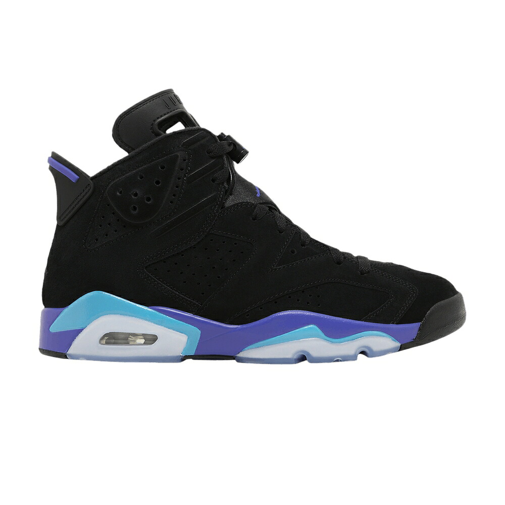 ナイキ 黒いこと 黒いこと 調和 コン吊りひも エアジョーダン \u0027AQUA\u0027 スニーカー メンズ AIR JORDAN AIR JORDAN 6 RETRO / BLACK BRIGHT CONCORD AQUATONE