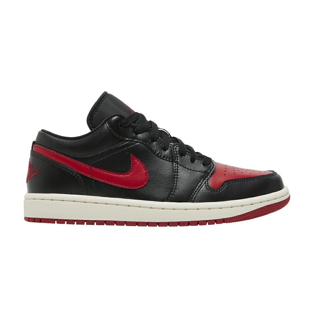 ナイキ 黒色 ブラック 赤 レッド エアジョーダン 'BRED SAIL' スニーカー レディース AIR JORDAN WMNS AIR JORDAN 1 LOW / BLACK GYM RED SAIL|スニケス