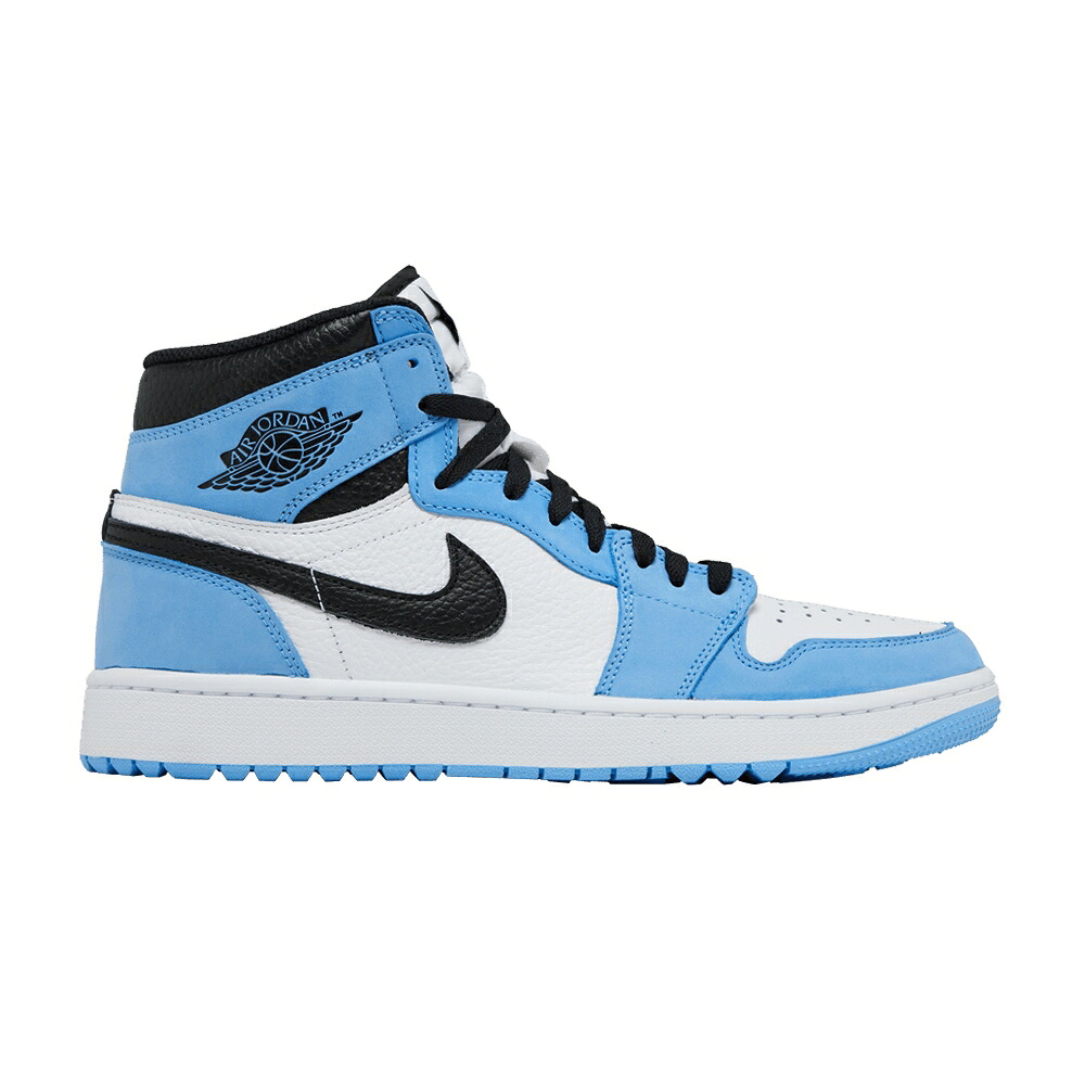 ナイキ ハイ ゴルフ 青色 ブルー 黒色 ブラック 白色 ホワイト エアジョーダン 'UNIVERSITY BLUE' スニーカー メンズ AIR JORDAN AIR JORDAN 1 HIGH GOLF / UNIVERSITY BLUE BLACK WHITE|スニケス
