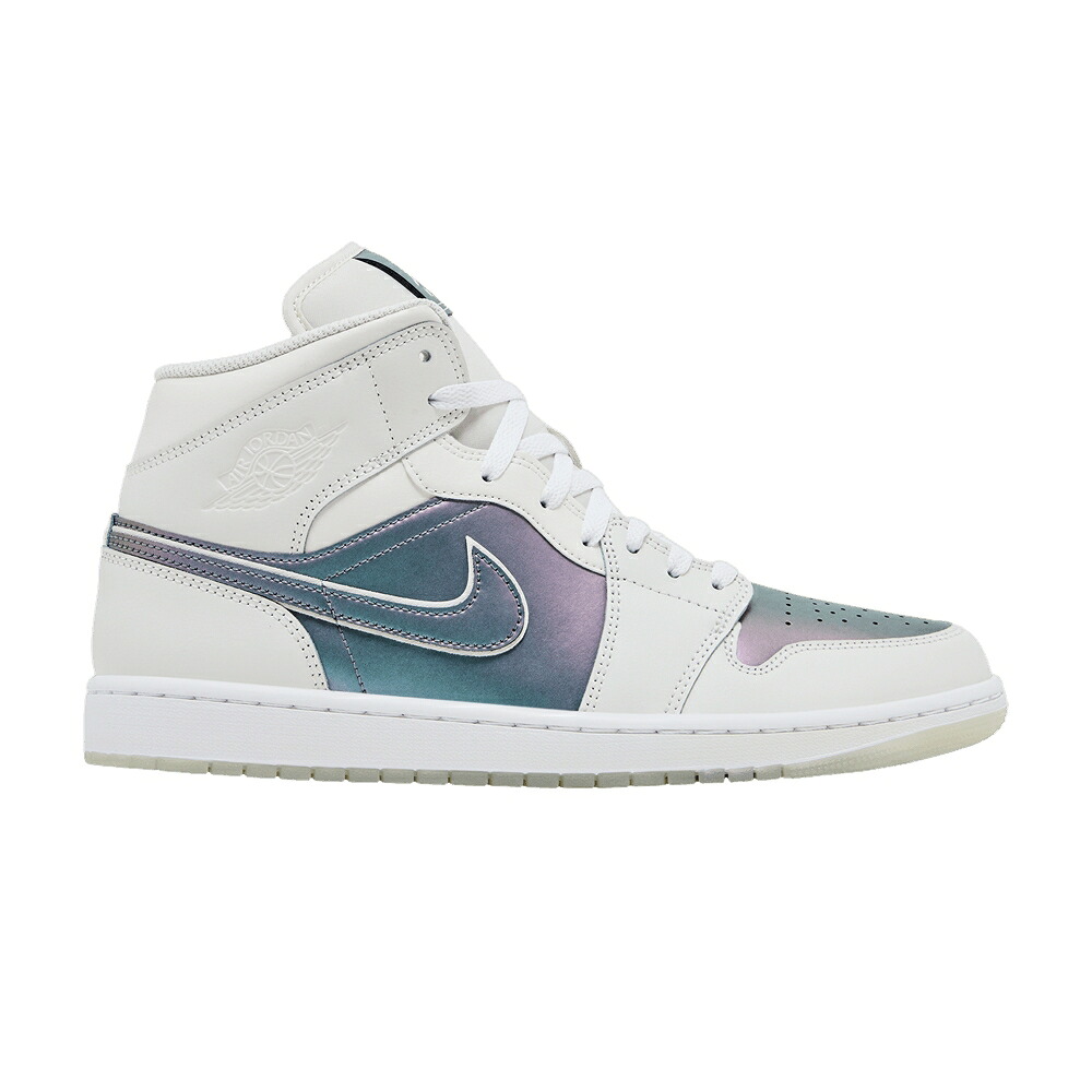 ナイキ ミッド 白いこと 白いこと エアジョーダン \u0027PHANTOM IRIDESCENT\u0027 スニーカー メンズ AIR JORDAN AIR JORDAN 1 MID / PHANTOM WHITE