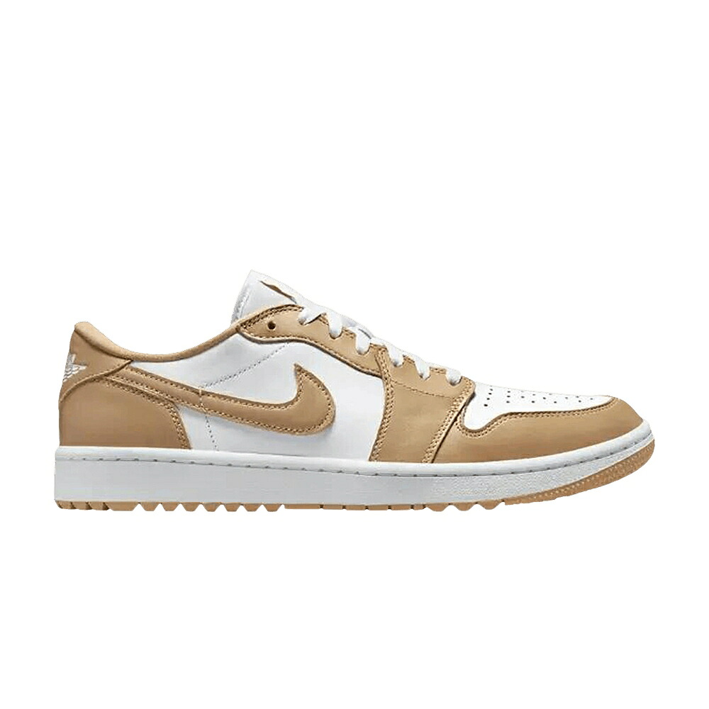 ナイキ ゴルフ 白いこと 白いこと エアジョーダン \u0027WHITE LINEN\u0027 スニーカー メンズ AIR JORDAN AIR JORDAN 1 LOW GOLF / WHITE LINEN WHITE