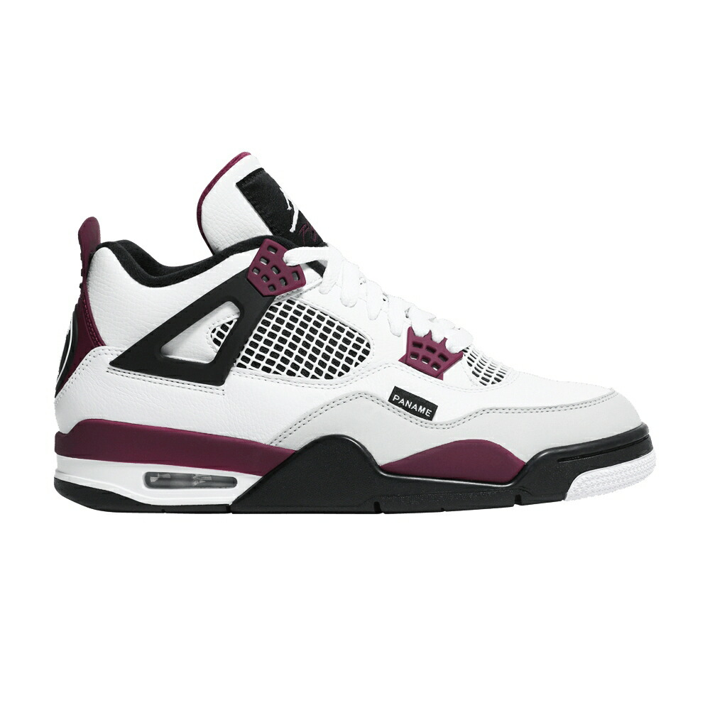 ナイキ 白色 ホワイト 灰色 グレー 黒色 ブラック エアジョーダン BORDEAUX スニーカー メンズ AIR JORDAN PARIS SAINT-GERMAIN X AIR JORDAN 4 RETRO / WHITE NEUTRAL GREY BLACK