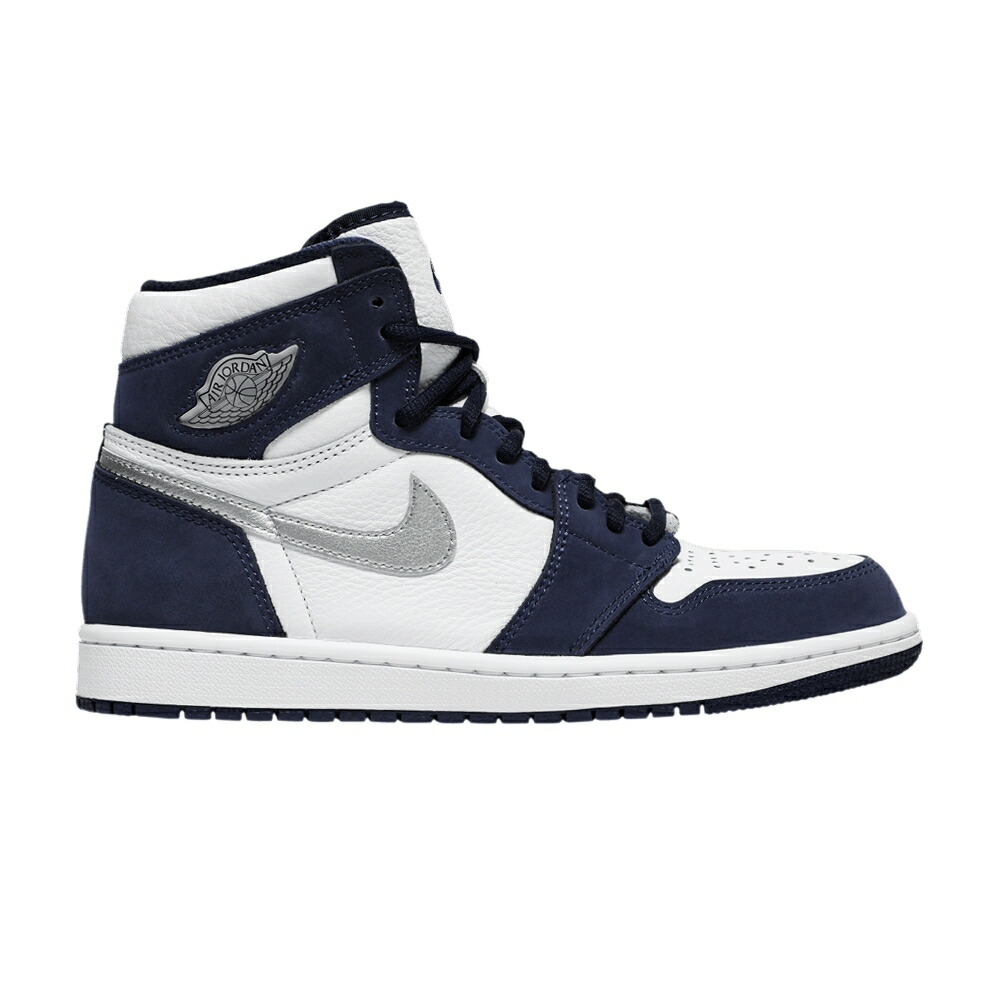ナイキ ハイ 白色 ホワイト 紺色 ネイビー エアジョーダン CO.JP 'MIDNIGHT NAVY' スニーカー メンズ AIR JORDAN AIR JORDAN 1 RETRO HIGH 2020 / WHITE MIDNIGHT NAVY METALLIC 111,250円