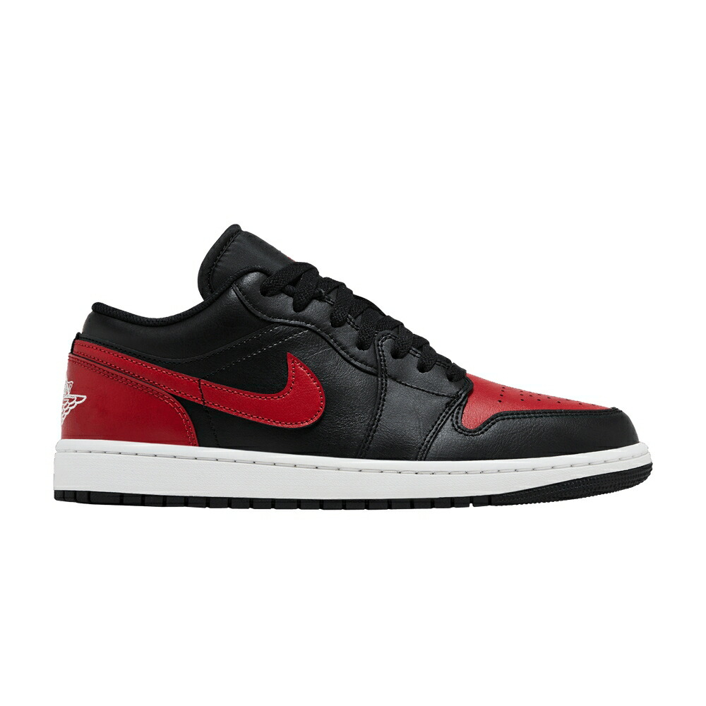 ナイキ 黒色 ブラック 赤 レッド 白色 ホワイト エアジョーダン BRED スニーカー メンズ AIR JORDAN AIR JORDAN 1 LOW / BLACK VARSITY RED WHITE