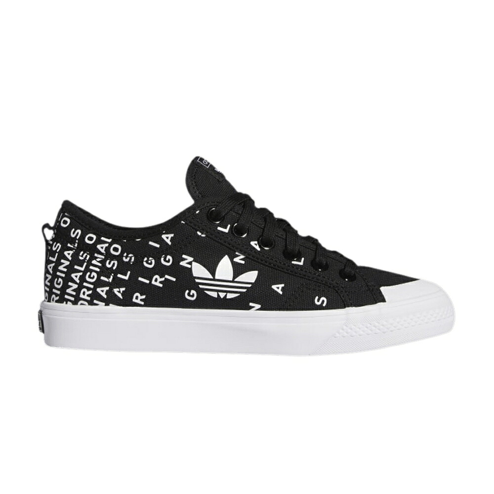 アディダス トレフォイル コア 黒色 ブラック 白色 ホワイト 'CORE BLACK' スニーカー レディース ADIDAS WMNS NIZZA TREFOIL / CORE BLACK CLOUD WHITE CORE｜スニケス