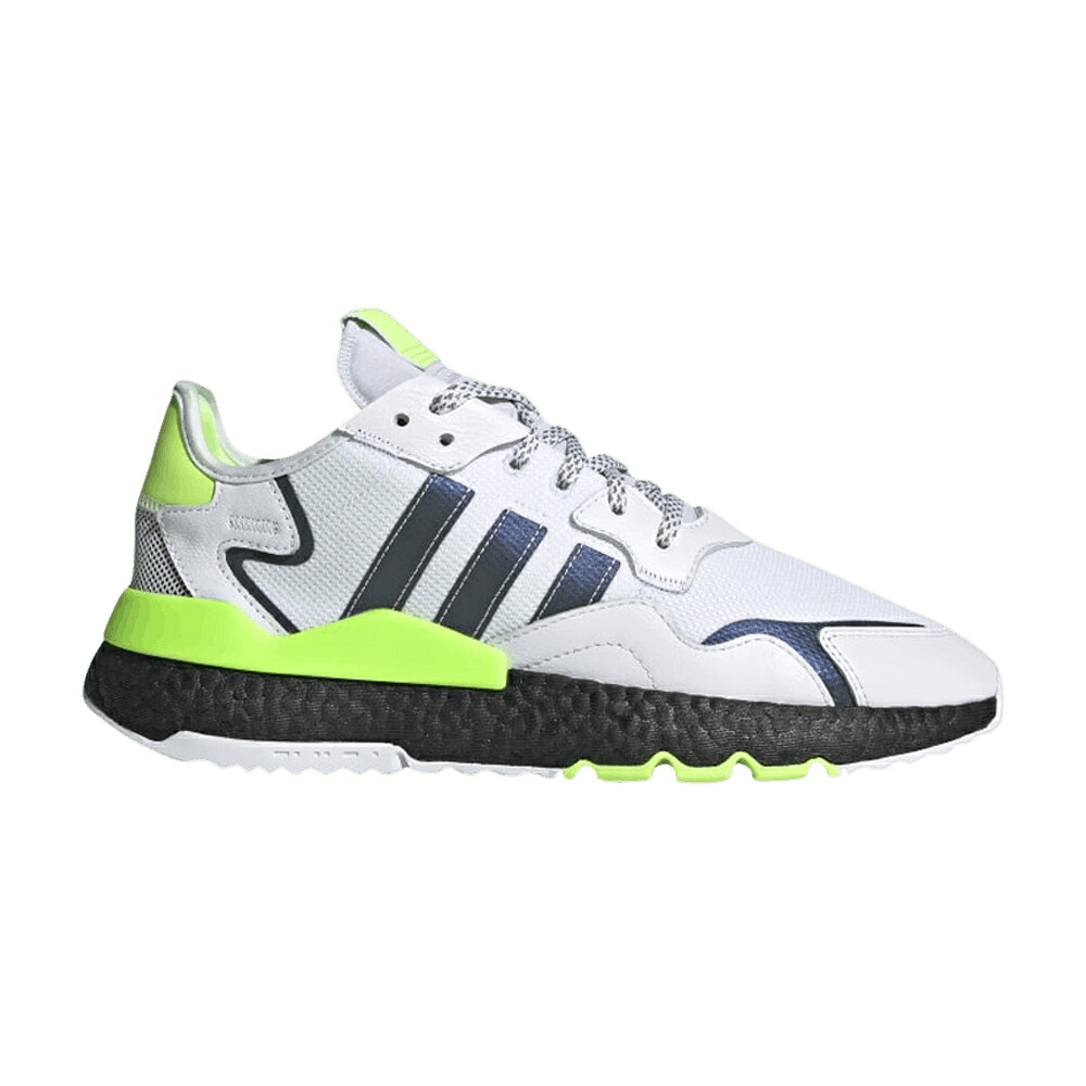 アディダス ジョガーパンツ 白色 ホワイト コア 黒色 ブラック 'SIGNAL GREEN' スニーカー メンズ ADIDAS NITE JOGGER / CLOUD WHITE CORE BLACK SIGNAL｜スニケス