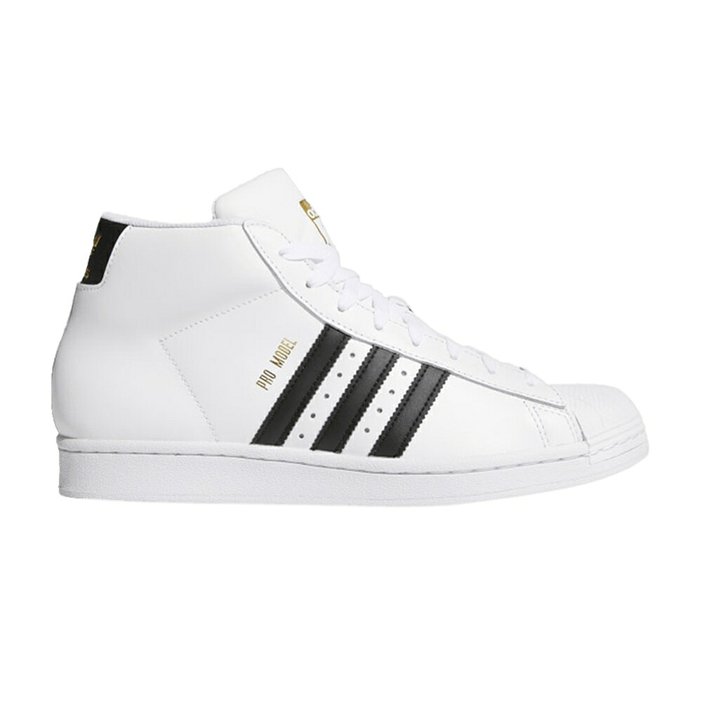 アディダス プロ 白色 ホワイト コア 黒色 ブラック ゴールド プロモデル 'FOOTWEAR WHITE' スニーカー メンズ ADIDAS PRO MODEL OG / FOOTWEAR WHITE CORE BLACK GOLD