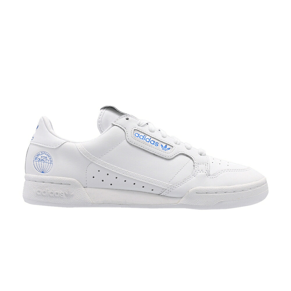 アディダス 白いこと 白いこと 青み小鳥 \u0027WORLD QUALITY\u0027 スニーカー メンズ ADIDAS CONTINENTAL 80 FAMOUS FOR / WHITE WHITE BLUEBIRD