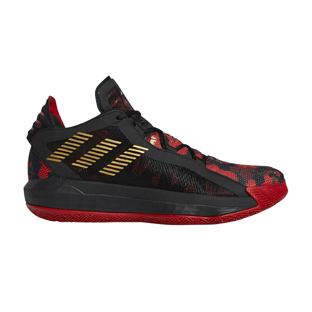 アディダス 中核グループ 黒いこと 黒いこと ゴールド \u0027FORBIDDEN CITY\u0027 スニーカー メンズ ADIDAS DAME 6 / CORE BLACK GOLD METALLIC SCARLET