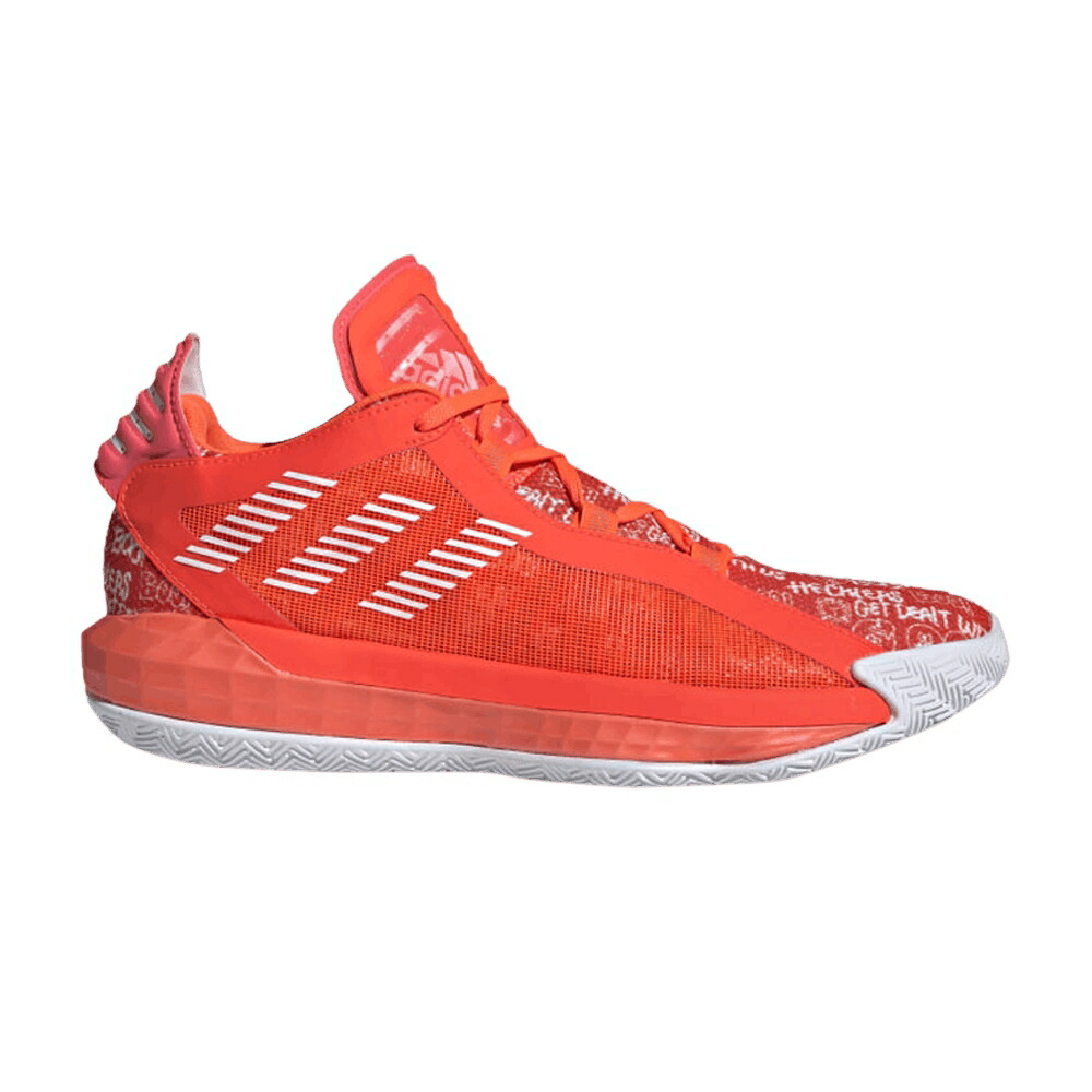 アディダス 赤 赤いこと 白いこと 白いこと \u0027SOLAR RED\u0027 スニーカー メンズ ADIDAS DAME 6 / SOLAR RED CLOUD WHITE SOLAR RED