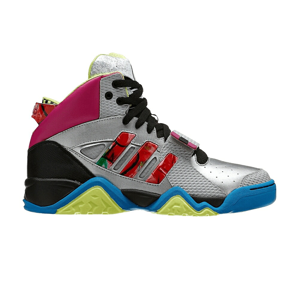 アディダス ストリートボール 銀色 シルバー マジェンタ 黒色 ブラック 1.5 'METALLIC MAGENTA' スニーカー メンズ ADIDAS STREETBALL SILVER / METALLIC SILVER MAGENTA BLACK