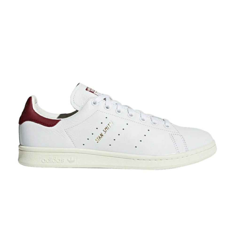 アディダス 白いこと 白いこと 立場し損ない \u0027WHITE BURGUNDY\u0027 スニーカー メンズ ADIDAS STAN SMITH / CLOUD WHITE CLOUD WHITE