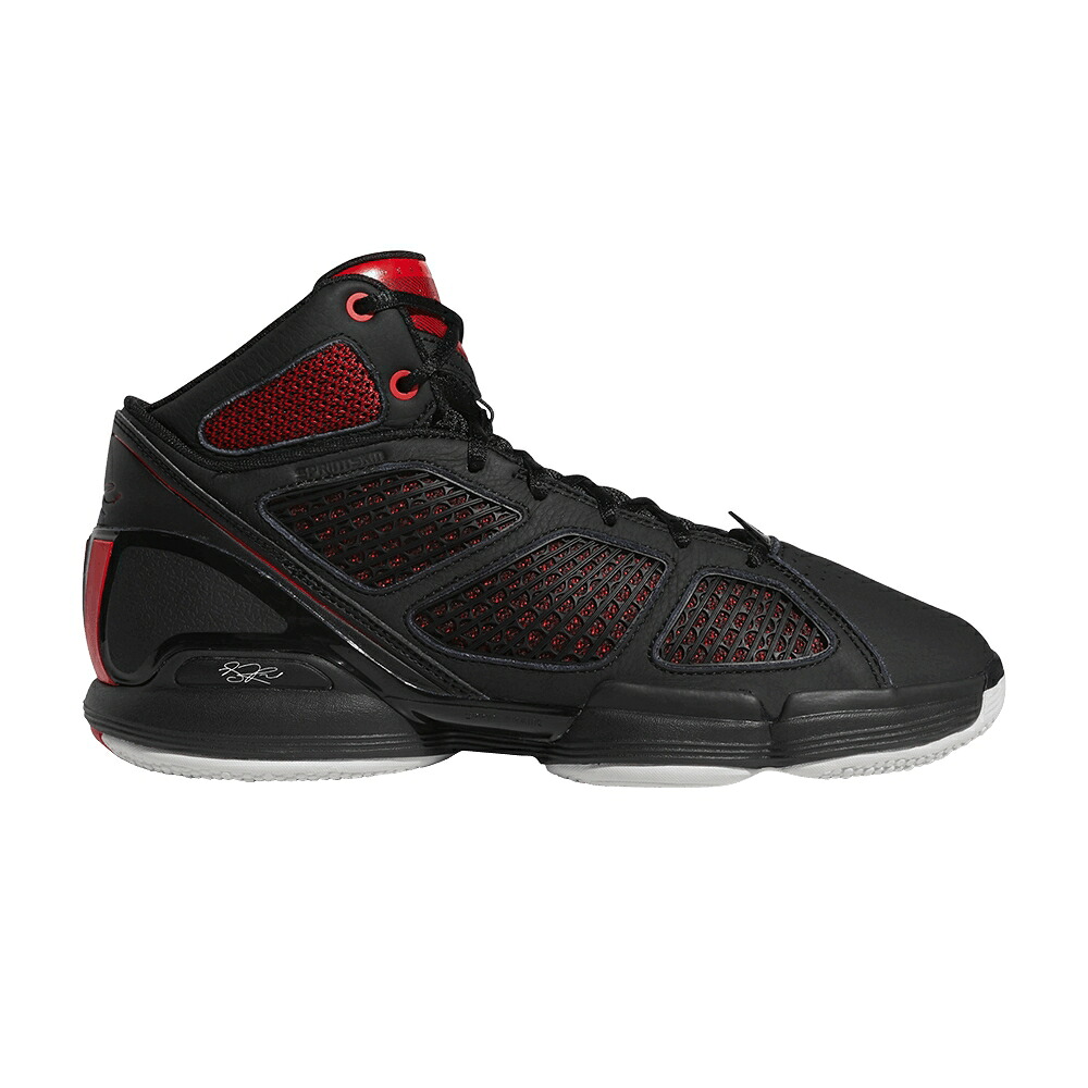 アディダス ローズ コア 黒色 ブラック 灰色 グレー 1.5 'BLACK SCARLET' スニーカー メンズ ADIDAS D ROSE / CORE BLACK SCARLET GREY｜スニケス