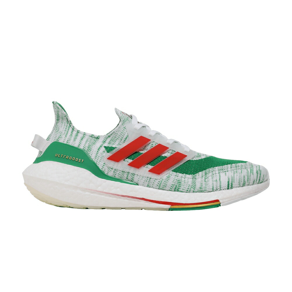 アディダス 白いこと 白いこと 赤 赤いこと 緑 緑であること \u0027WHITE GREEN\u0027 スニーカー メンズ ADIDAS ULTRABOOST 21 / CLOUD WHITE RED GREEN
