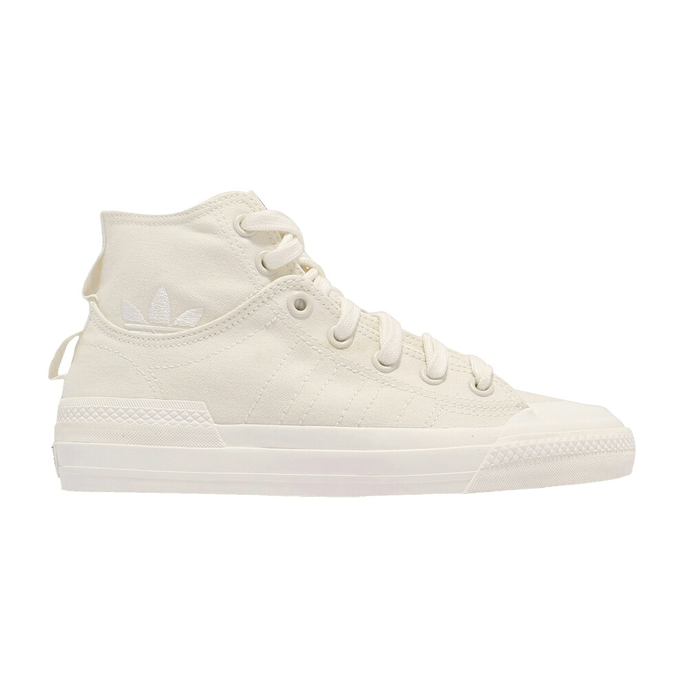 アディダス 白色 ホワイト コア 黒色 ブラック 'BEIGE WHITE' スニーカー メンズ ADIDAS NIZZA HI DL / OFF WHITE WHITE CORE BLACK|スニケス