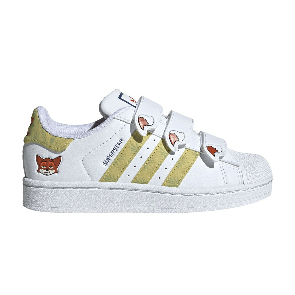 アディダス スーパースター 白色 ホワイト 'NICK WILDE' スニーカー メンズ ADIDAS ZOOTOPIA X SUPERSTAR CF C / SUPPLIER COLOUR FOOTWEAR WHITE画像