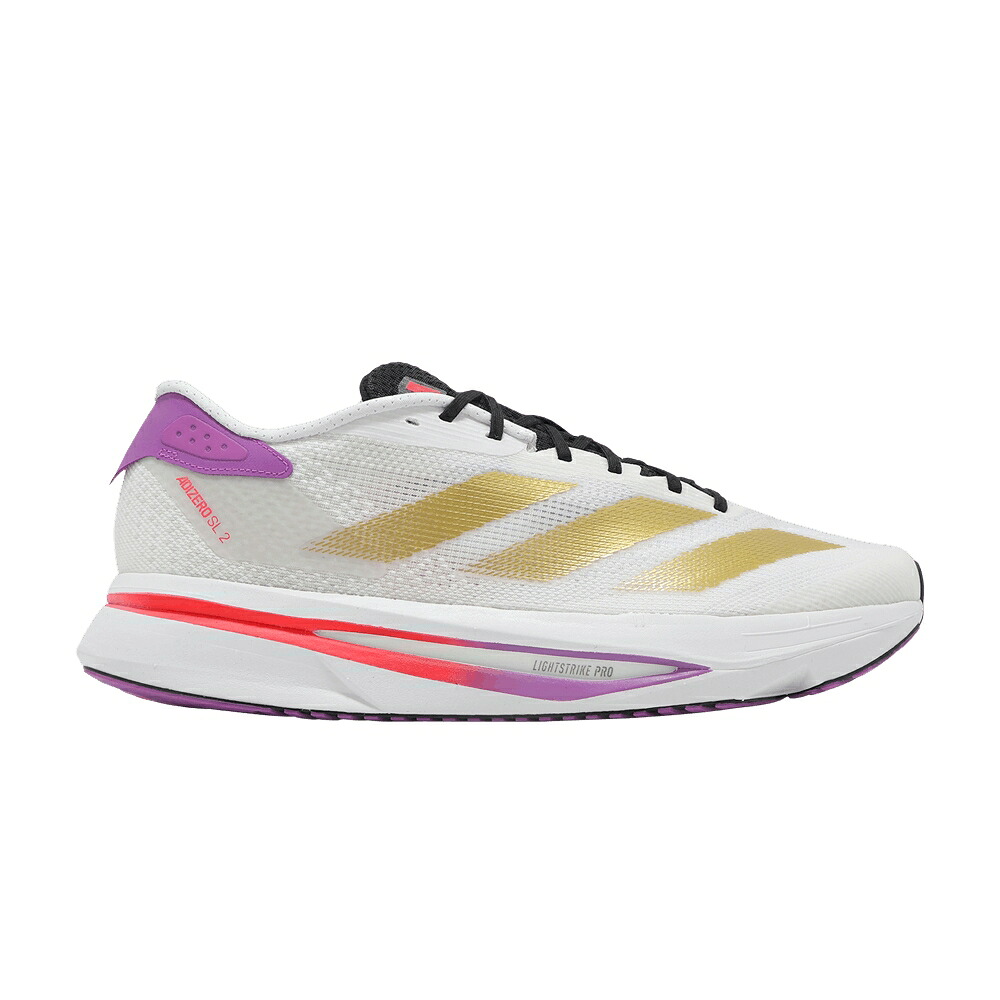 アディダス アディゼロ ゴールド 紫 パープル 白色 ホワイト 'WHITE BURST' スニーカー メンズ ADIDAS ADIZERO SL2 GOLD PURPLE / CLOUD WHITE GOLD METALLIC PURPLE