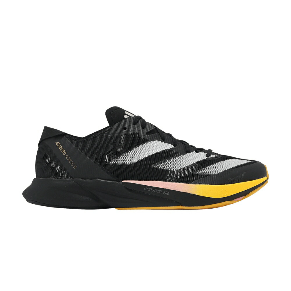 アディダス アディゼロ アディオス コア 黒色 ブラック ゼロ 2024 PACK スニーカー レディース ADIDAS WMNS ADIZERO ADIOS 8 ATHLETE / CORE BLACK ZERO METALLIC SPARK
