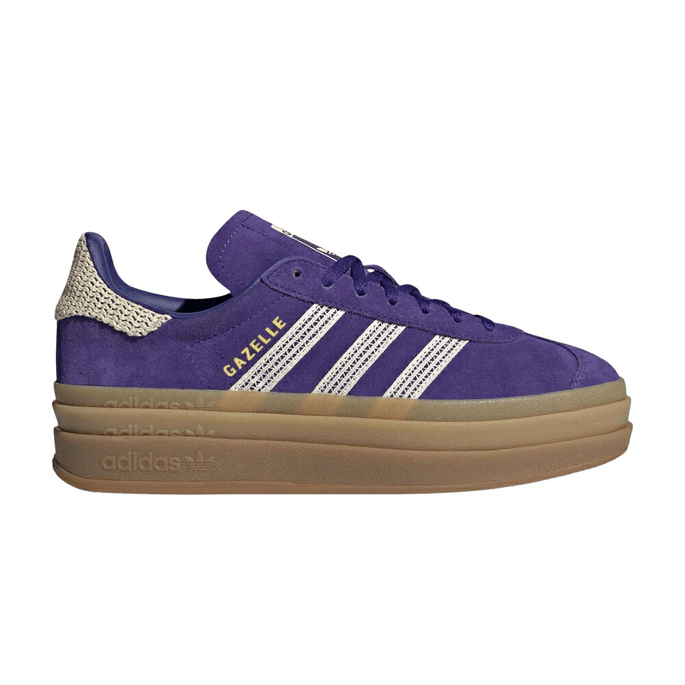 アディダス ガゼル 紫 パープル 白いこと 白いこと \u0027CROCHET PURPLE\u0027 スニーカー レディース ADIDAS WMNS GAZELLE BOLD PACK - COLLEGIATE / COLLEGIATE PURPLE WONDER WHITE