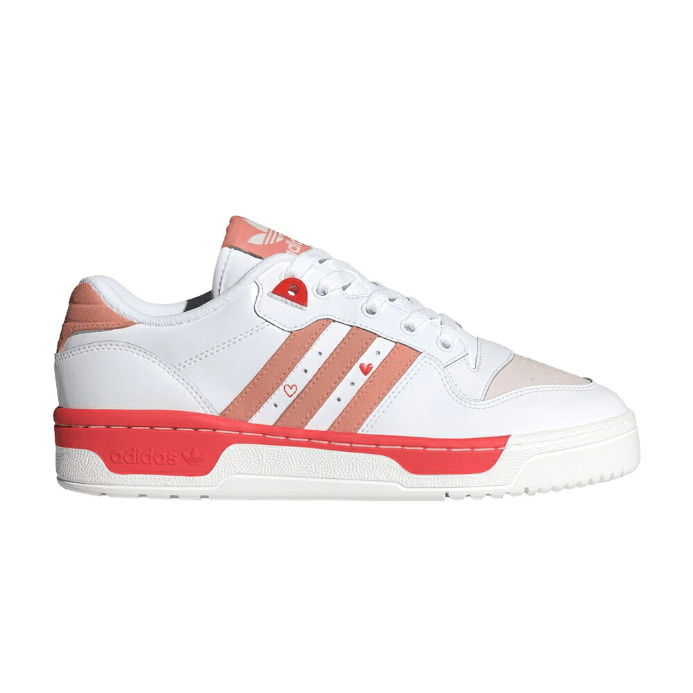 アディダス 白いこと 白いこと \u0027VALENTINE\u0027S 2024\u0027 スニーカー レディース ADIDAS WMNS RIVALRY LOW DAY / CLOUD WHITE WONDER CLAY BRIGHT レディース靴-スニーカー