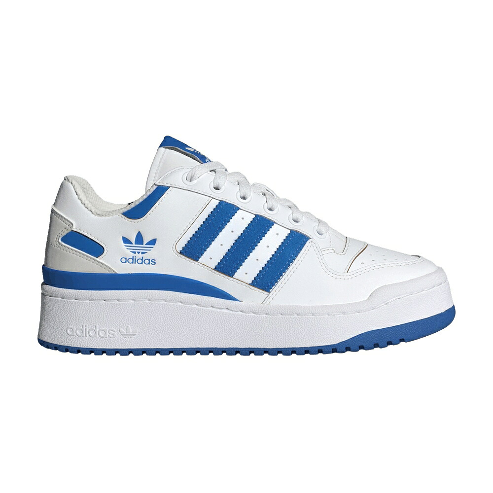 アディダス フォーラム 青色 ブルー 白色 ホワイト 灰色 グレー 'WHITE BIRD' スニーカー レディース ADIDAS WMNS FORUM BOLD STRIPES BLUE / CLOUD WHITE BLUE BIRD GREY ONE｜スニケス