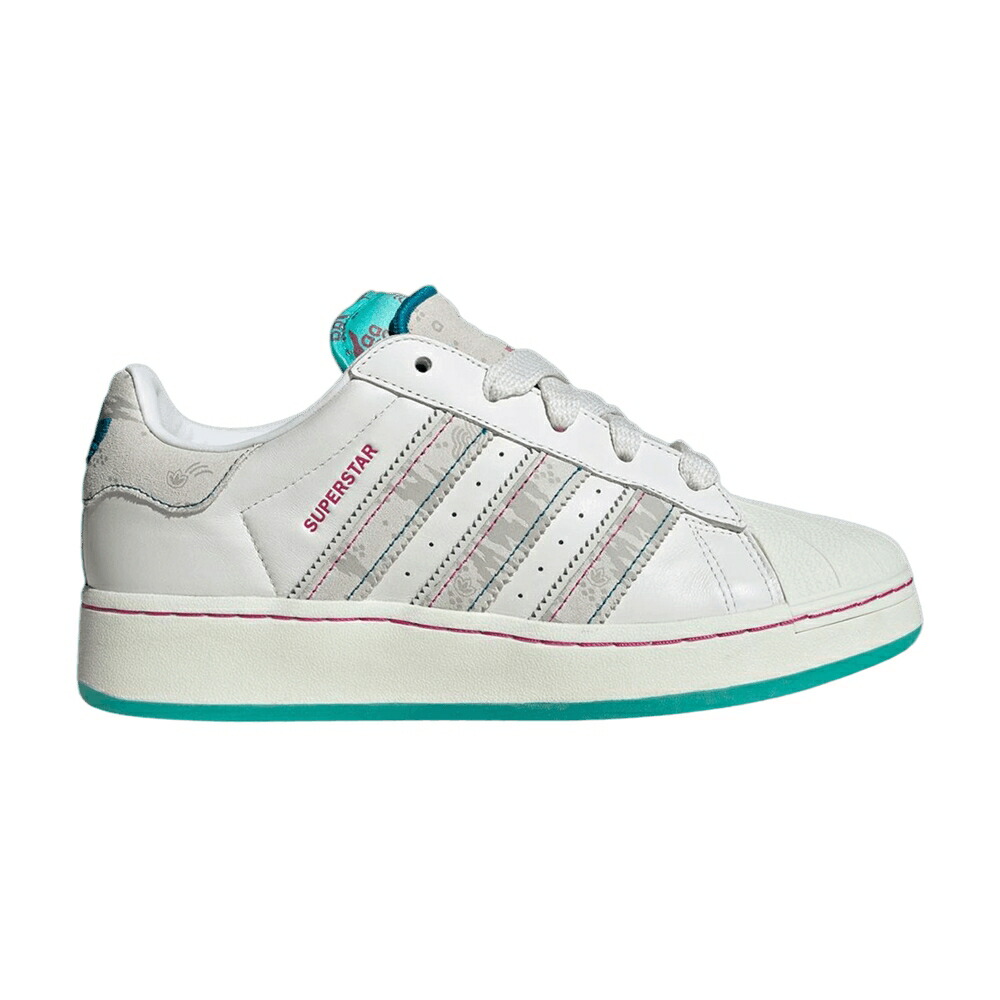 アディダス スーパースター 白色 ホワイト 灰色 グレー 青色 ブルー CHINESE PACK スニーカー メンズ ADIDAS FEFEI RUAN X SUPERSTAR XLG NEW YEAR / WHITE LIGHT GREY PEACOCK BLUE