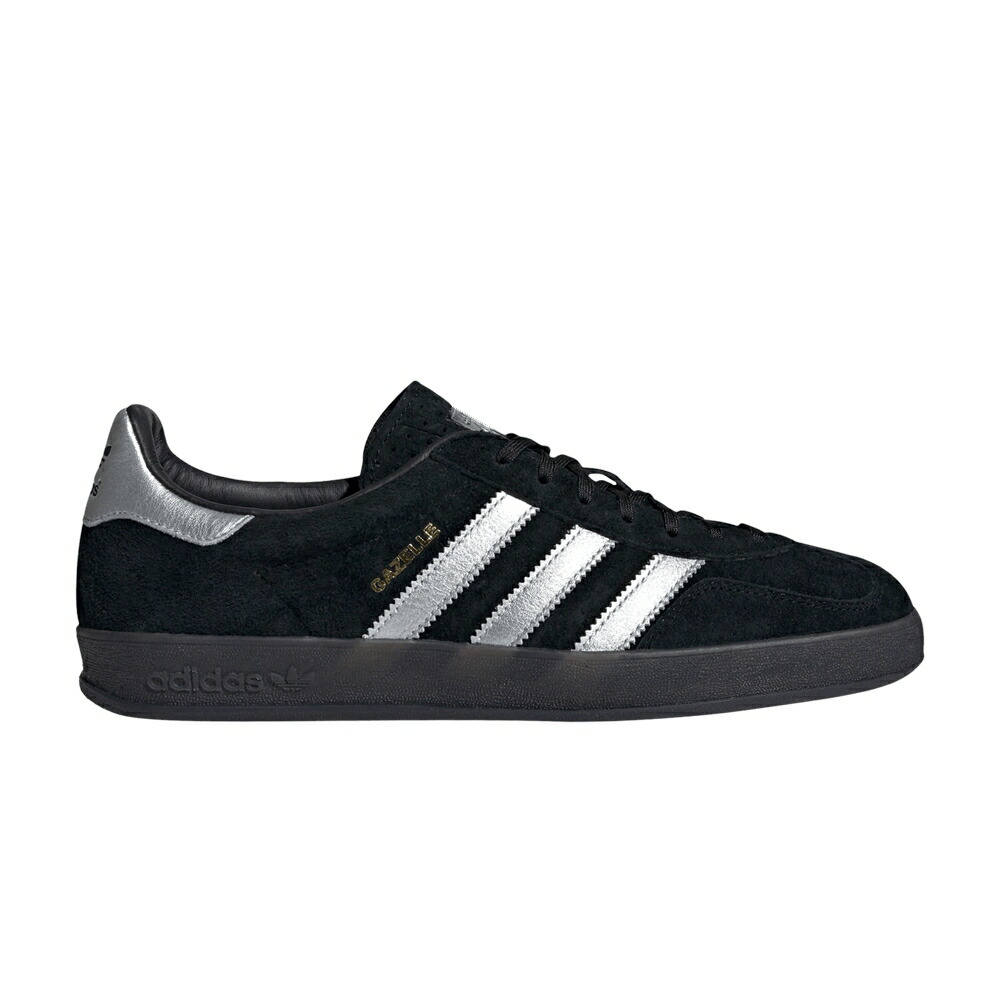 アディダス ガゼル コア 黒色 ブラック 銀色 シルバー 灰色 グレー 'BLACK SILVER' スニーカー メンズ ADIDAS GAZELLE INDOOR MATTE / CORE BLACK MATTE SILVER GREY TWO