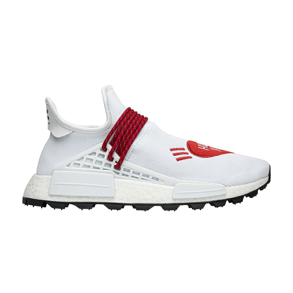 アディダス 白いこと 白いこと 中核グループ 黒いこと 黒いこと \u0027LOVE\u0027 スニーカー メンズ ADIDAS HUMAN MADE X PHARRELL NMD HU / CLOUD WHITE SCARLET CORE BLACK