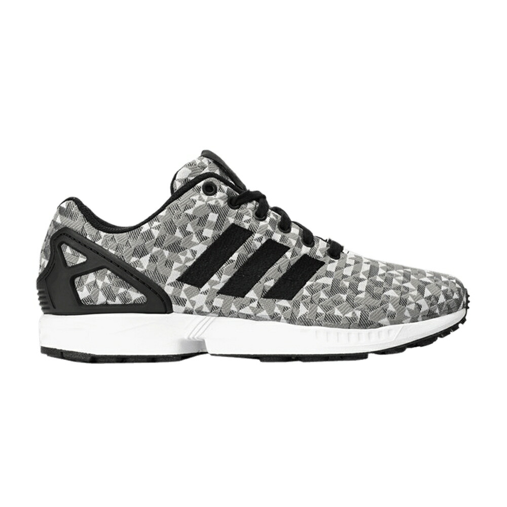 アディダス 白色 ホワイト 黒色 ブラック 灰色 グレー 'GREY PRISM' スニーカー メンズ ADIDAS ZX FLUX WEAVE / WHITE BLACK GREY|スニケス