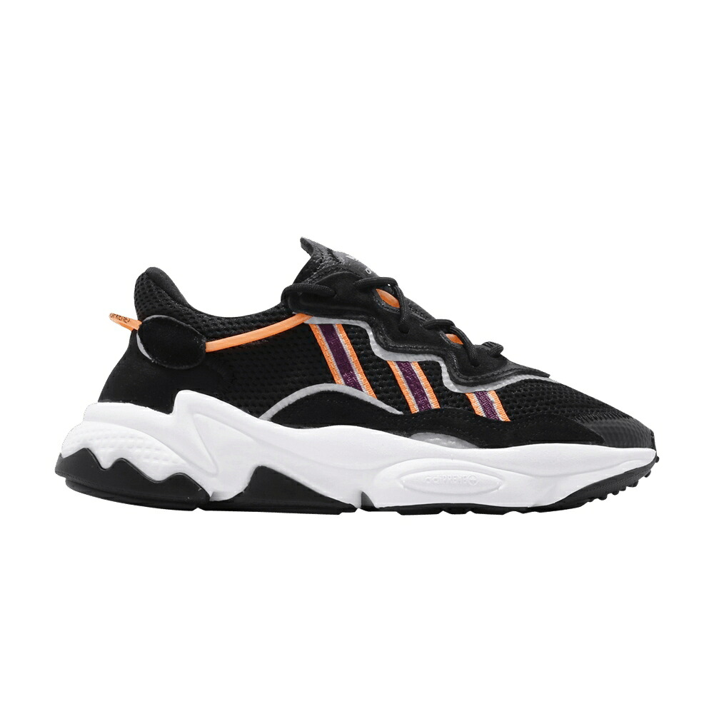 アディダス コア 黒色 ブラック 紫 パープル 'FLASH ORANGE' スニーカー レディース ADIDAS WMNS OZWEEGO / CORE BLACK PURPLE BEAUTY FLASH|スニケス