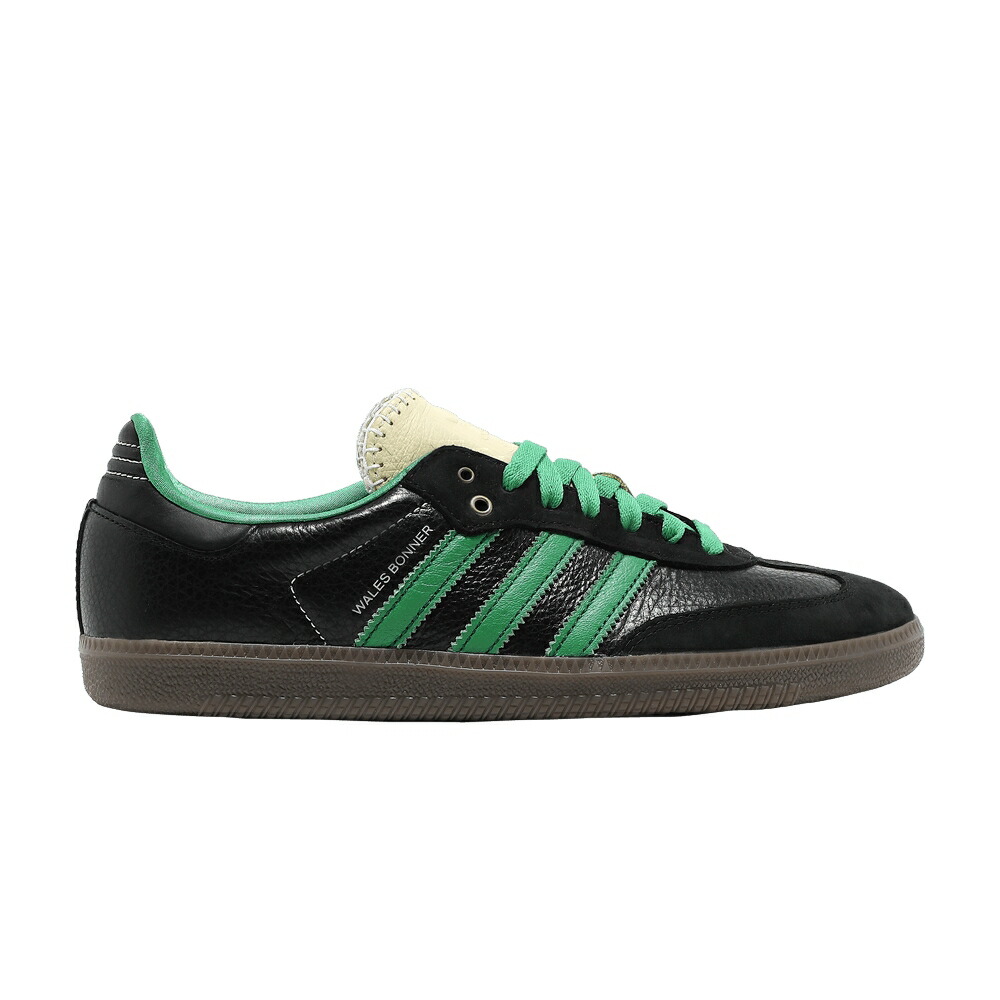 アディダス サンバ コア 黒色 ブラック クリーム 白色 ホワイト 緑 グリーン BLACK GREEN スニーカー メンズ ADIDAS WALES BONNER X SAMBA / CORE BLACK CREAM WHITE GREEN