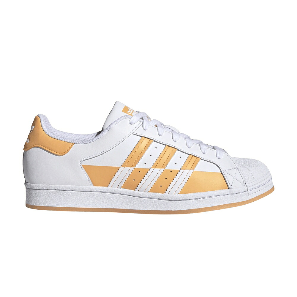 アディダス スーパースター 白色 ホワイト コア 黒色 ブラック 'SPLIT ORANGE' スニーカー メンズ ADIDAS SUPERSTAR - WHITE HAZY / CLOUD WHITE CORE BLACK HAZY