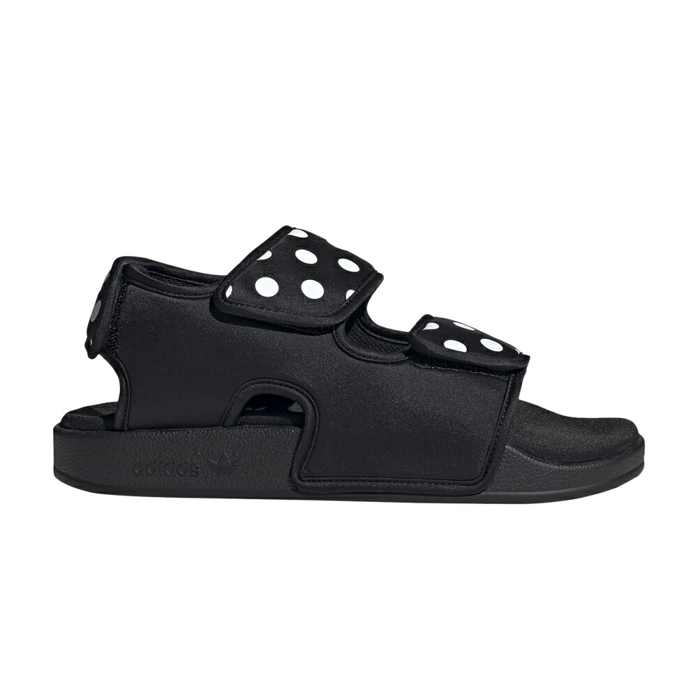 アディダス アディレッタ コア 黒色 ブラック 白色 ホワイト 3.0 'POLKA DOT' スニーカー レディース ADIDAS WMNS ADILETTE SANDAL / CORE BLACK OFF WHITE CORE BLACK