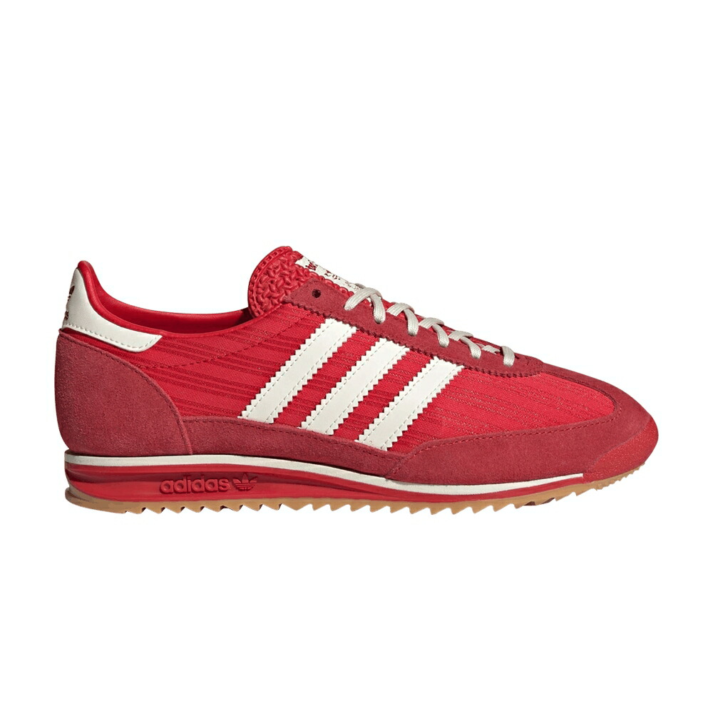 アディダス クリーム 白色 ホワイト BETTER PINSTRIPE スニーカー レディース ADIDAS WMNS SL72 OG SCARLET / BETTER SCARLET CREAM WHITE GUM