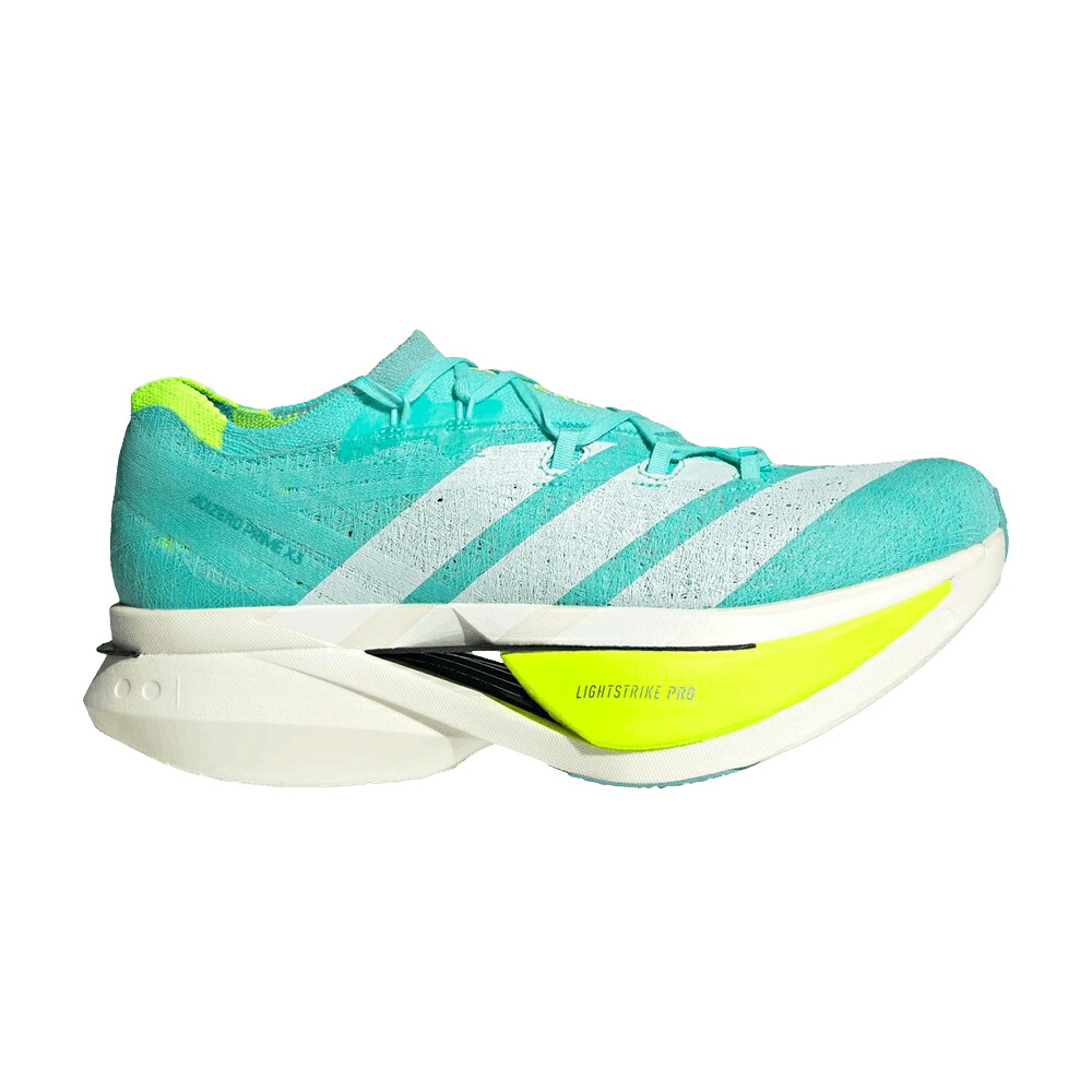 アディダス アディゼロ アクア 絶無 3.0 \u0027FLASH LEMON\u0027 スニーカー メンズ ADIDAS ADIZERO PRIME X STRUNG AQUA LUCID / FLASH AQUA ZERO METALLIC LUCID