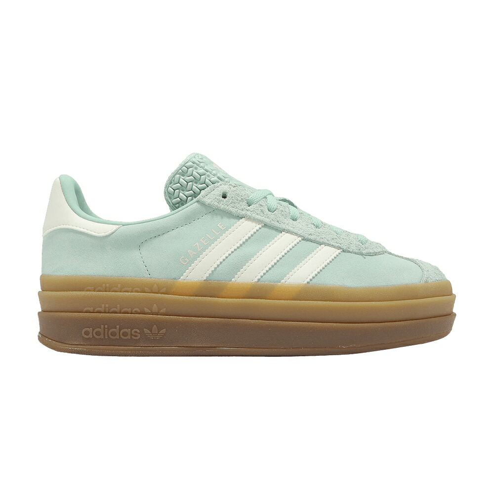 アディダス ガゼル 緑 グリーン 白色 ホワイト 'ASH GREEN' スニーカー レディース ADIDAS WMNS GAZELLE BOLD / ASH GREEN OFF WHITE GUM