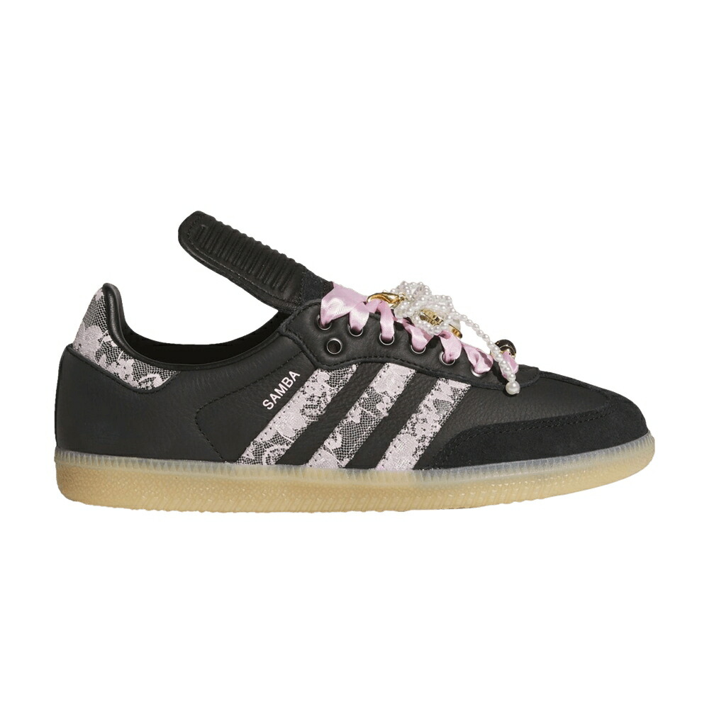 アディダス サンバ コア 黒色 ブラック ピンク 'FLORAL PEARLS' スニーカー レディース ADIDAS WMNS SAMBA LT / CORE BLACK CLEAR PINK BLISS PINK