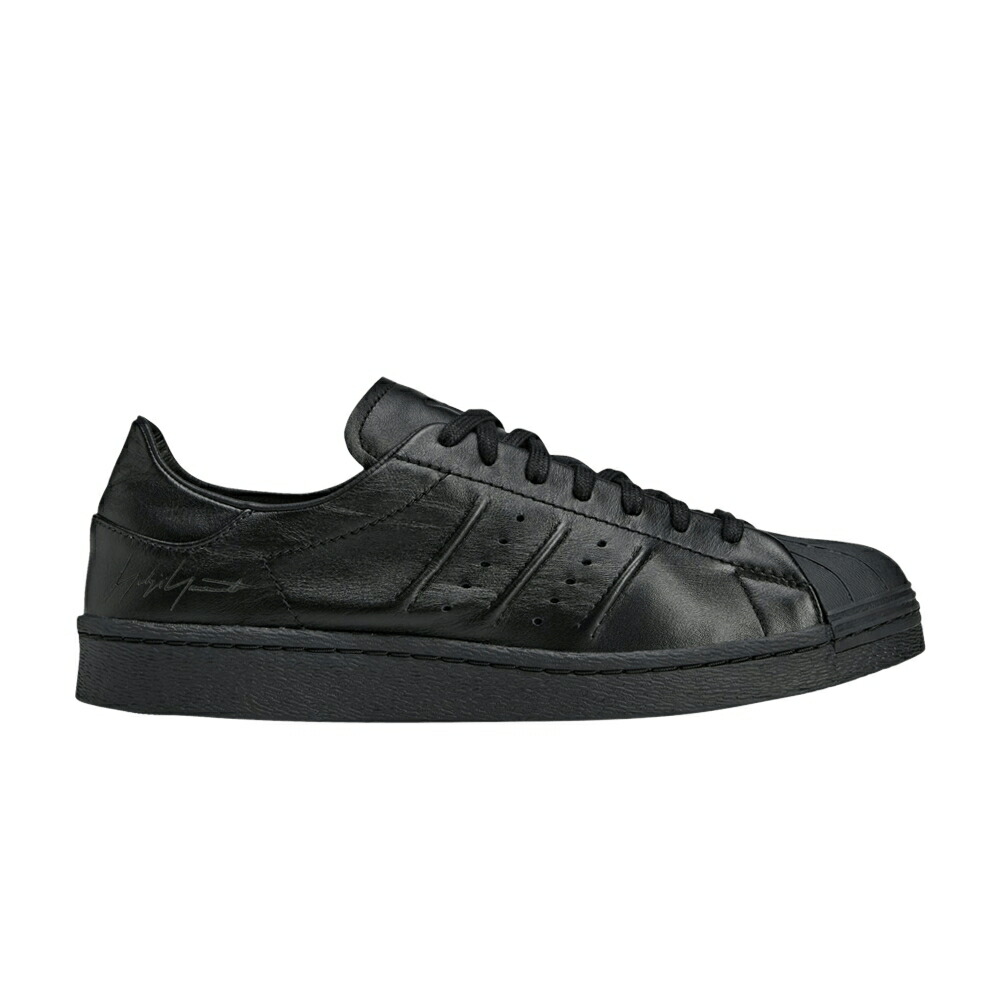アディダス スーパースター レザー 黒色 ブラック LUXE BLACK スニーカー メンズ ADIDAS Y-3 SUPERSTAR LEATHER PACK - TRIPLE / BLACK BLACK BLACK