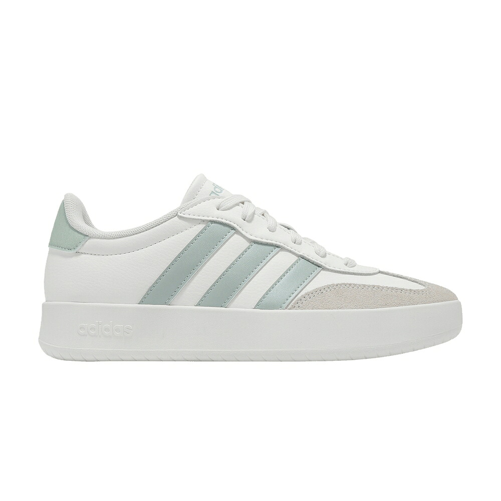 アディダス 白いこと 白いこと 緑 緑であること \u0027OFF METALLIC\u0027 スニーカー レディース ADIDAS WMNS BARREDA WHITE LINEN GREEN / OFF WHITE LINEN GREEN METALLIC