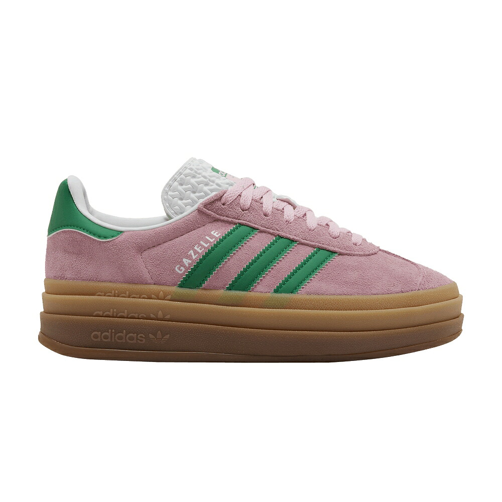 アディダス ガゼル ピンク 緑 グリーン 白色 ホワイト 'TRUE GREEN' スニーカー レディース ADIDAS WMNS GAZELLE BOLD PINK / TRUE PINK GREEN CLOUD WHITE|スニケス