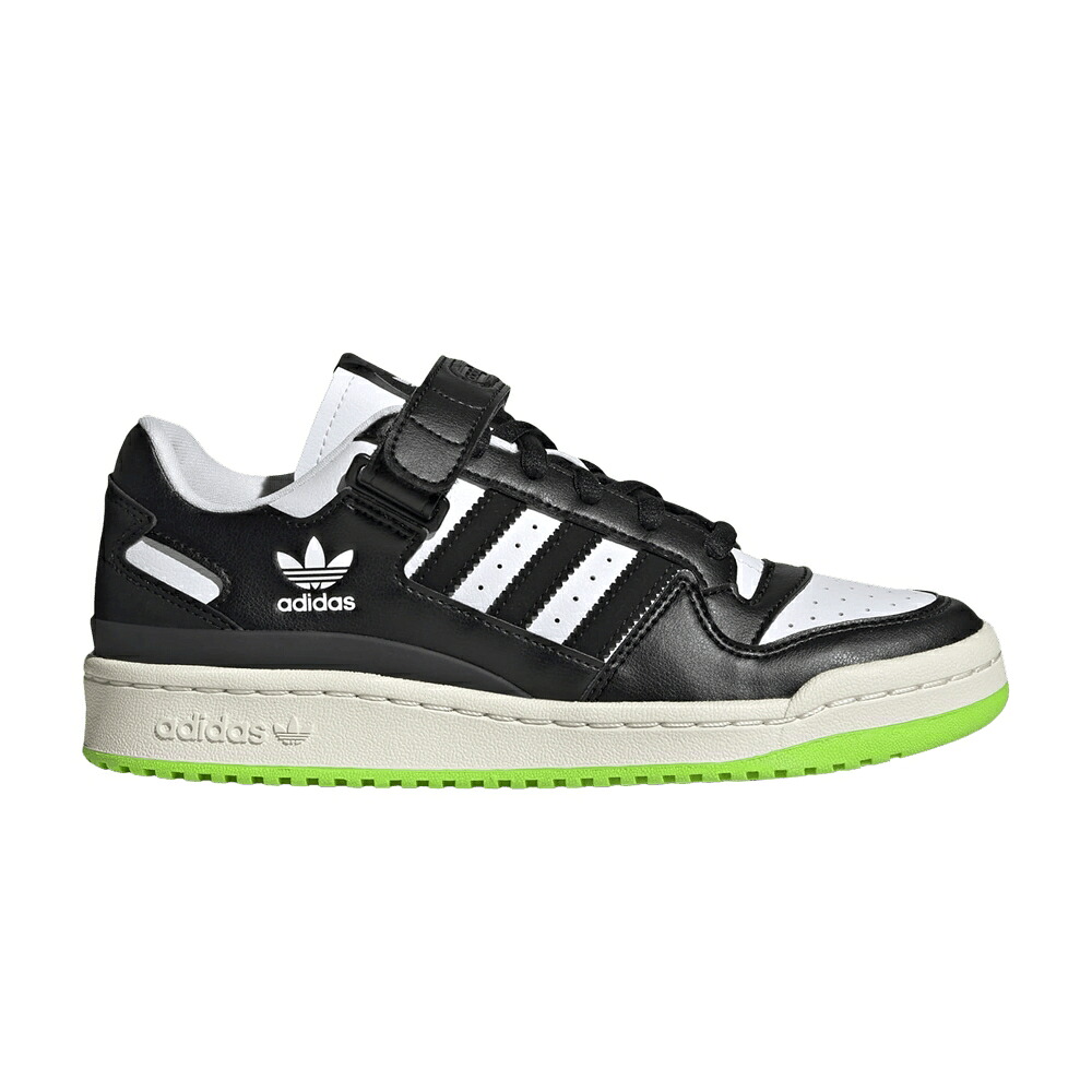 アディダス 討論会 中核グループ 黒いこと 黒いこと 白いこと 白いこと \u0027BLACK GREEN\u0027 スニーカー レディース ADIDAS WMNS FORUM LOW NEON / CORE BLACK CORE BLACK OFF WHITE レディース靴-靴