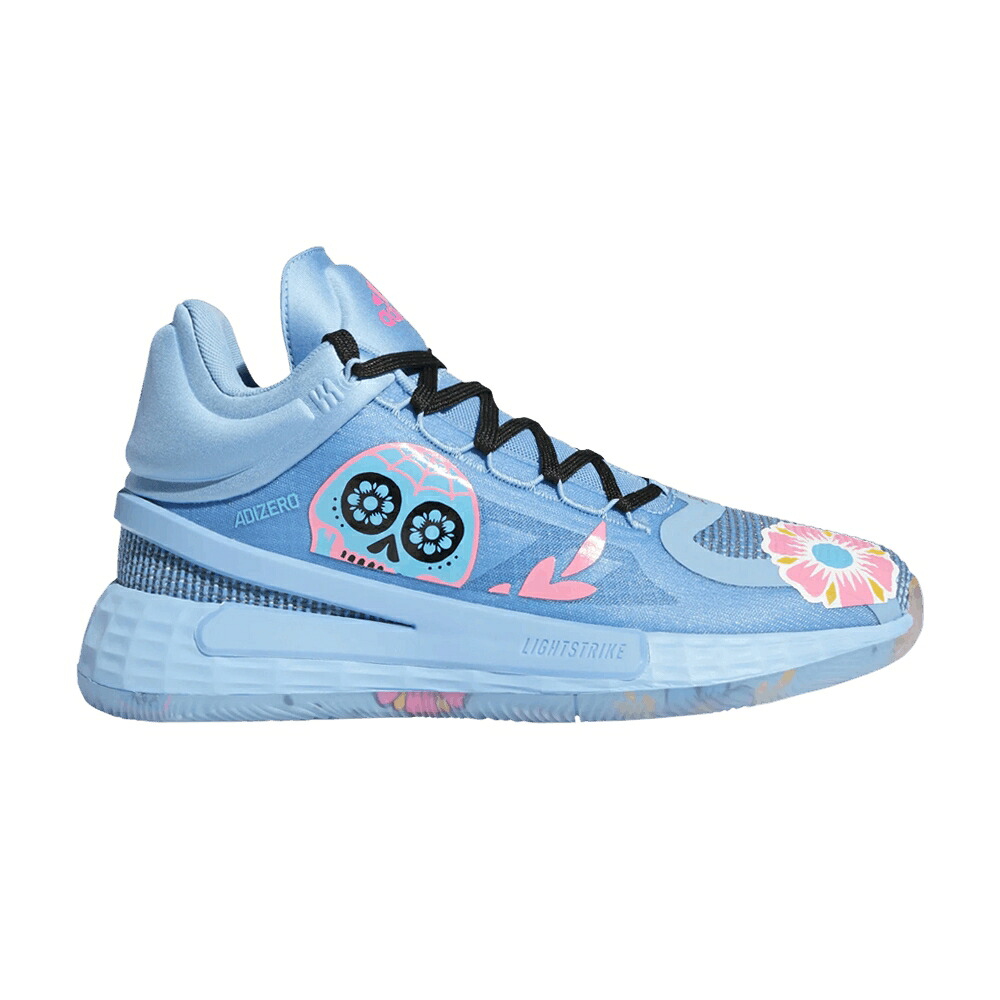 アディダス ローズ チーム 青色 ブルー ピンク 'DAY DEAD' スニーカー メンズ ADIDAS D ROSE 11 OF THE / TEAM LIGHT BLUE SEMI SOLAR PINK｜スニケス